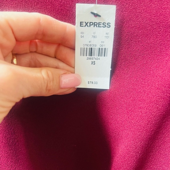NWT Express xs cutout short dress.  Elegant Red Long-Sleeve Dress - Picture 4 of 6